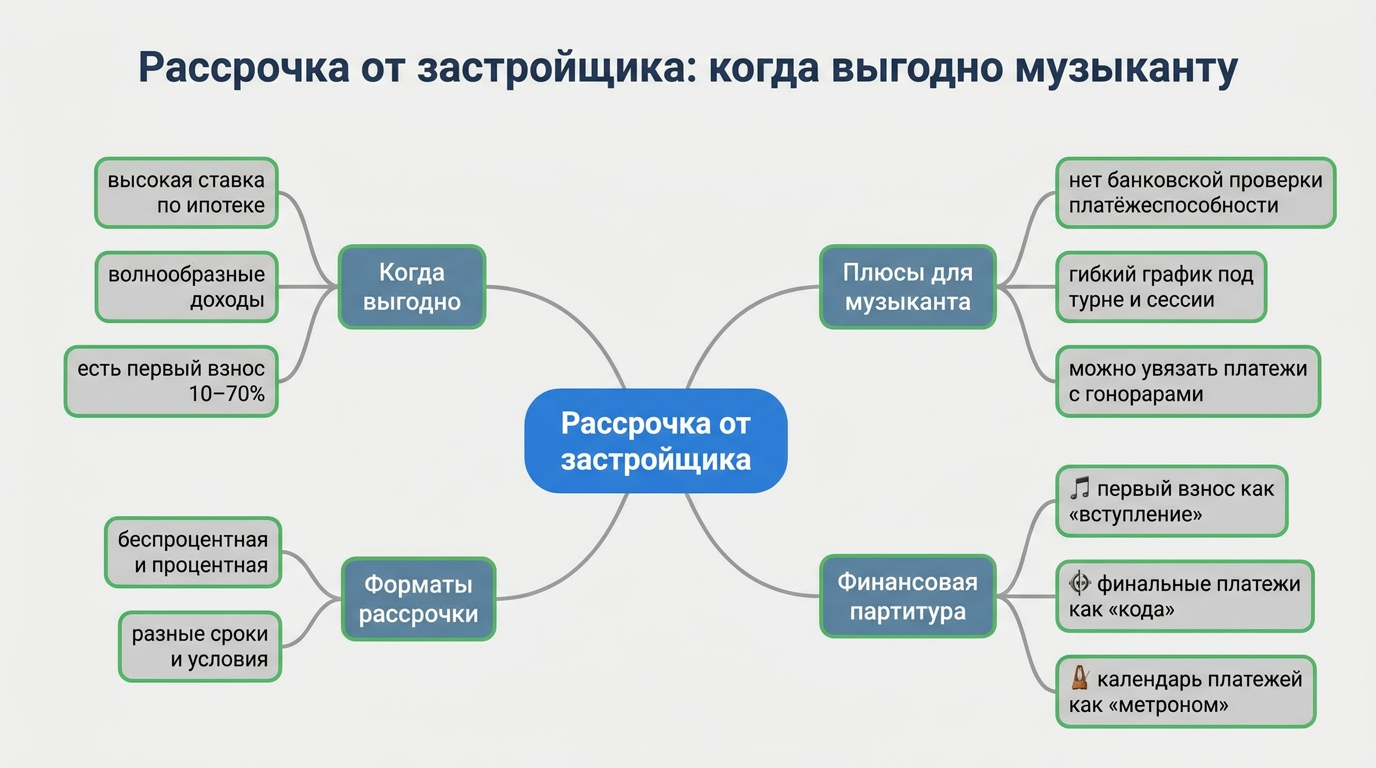 Рассрочка от застройщика: когда выгодно музыканту