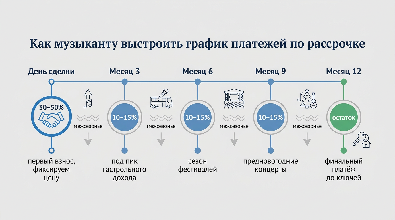 Как музыканту выстроить график платежей по рассрочке